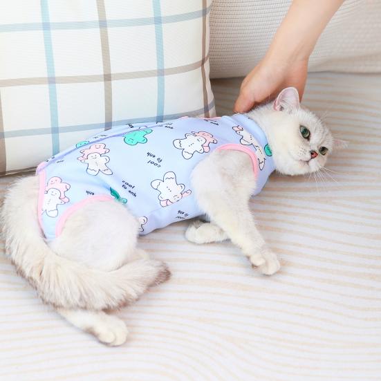 Pet Surgical Suit Gingerbread Man Pattern Anti-licking Skin-friendly Four-leg Cats Dogs Surgery Recovery Suit Pet Supplies