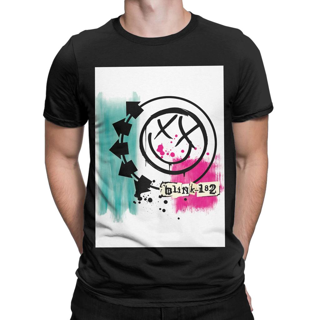 BLNK182 T-shirt Grafica Divertente 100% Cotone Blink 182 Top Magliette Per Uomo