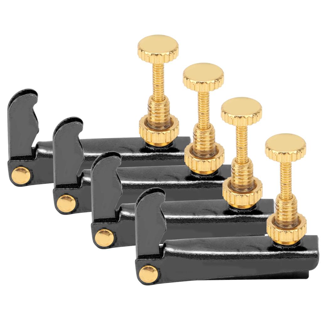 4Pcs Violin Fine Tuners 3 4‑4 4 Cello String Tool Replacement Instrument AccessoriesBlack
