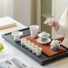 Jade Sheep Fat Porcelain Tea Set: Gaiwan, Gong Dao Bei, Teacup, Teapot.
