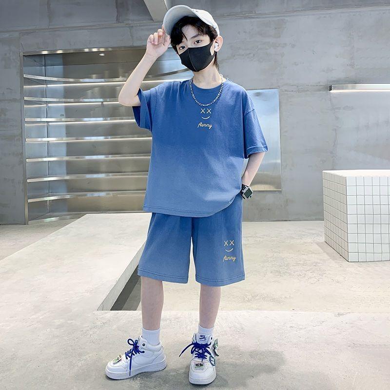 Children's set, boys' short sleeved T-shirt set, sports shorts set