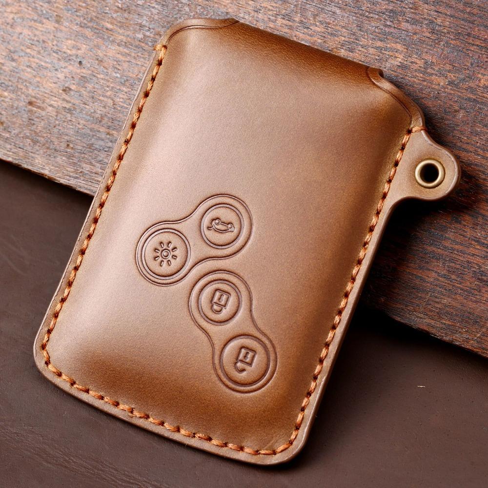 Prémiový kožený držák na klíče pro Renault Fluence, na míru šitý pouzdro na klíče, ručně vyráběný automobilový doplněk