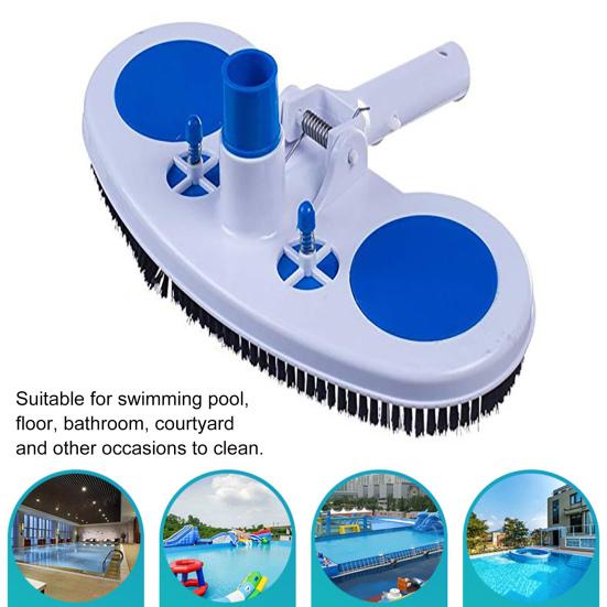 Yousheng Pool Cleaning Brush with Air Pressure Reducing Valve Spring-Loaded Lock Clip All-Around Bristles Cleaning Scrubber
