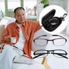 Foldable Unisex Reading Glasses +1 +1.5 +2 +2.5 +3 +3.5 +4.0 with Storage Case