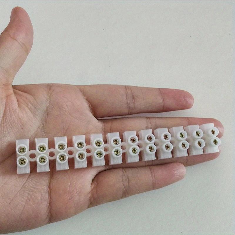 2Pcs 12 Way Barrier Screw Terminal Block Wire Connector Strip