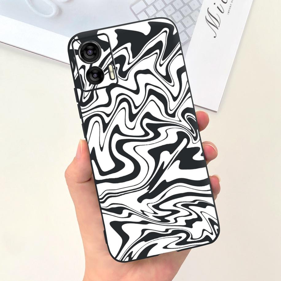 For Motorola Edge 30 Neo Case XT2245-1 Cute Cartoon Cat Painted Bumper Soft Silicone Cover For Motorola Edge 30 Lite 2022 Fundas
