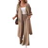 European and American Leisure Set Spring and Autumn New Loose Robe cardigan Top Wide Leg Pants Two-piece Set