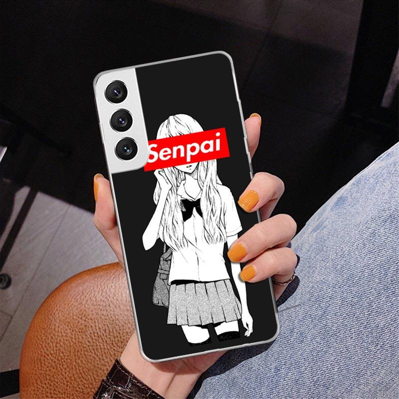 

Sugoi Senpai Japanese Anime Waifu Phnoe Case for Samsung Galaxy S26 S25 Edge S23 S24 Ultra S22 Plus S21 S20 FE Unique Cover Soft Samsung S23 Plus