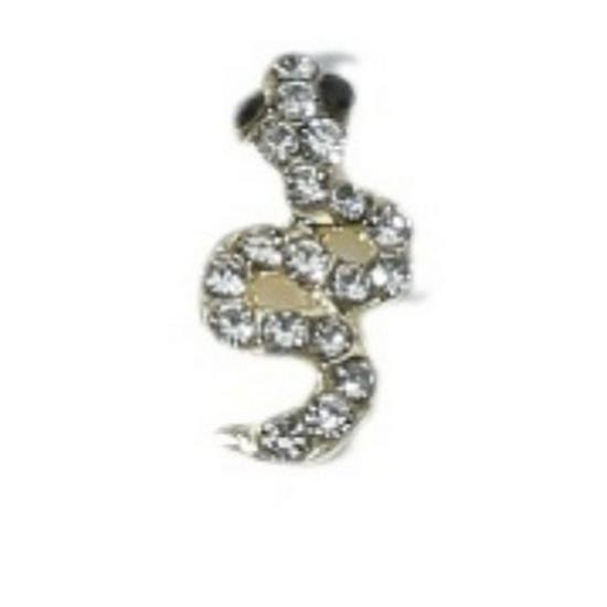 Shiny Rhinestone Snake-Shaped 3D Nail Art Accessories
