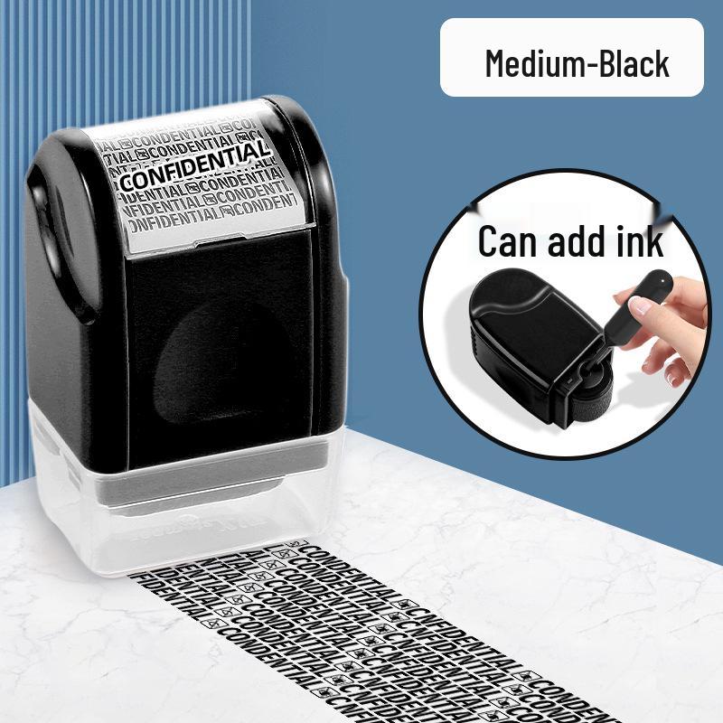 Privacy Seal Roller Stamp: Jumbled Code Address Protection Pen