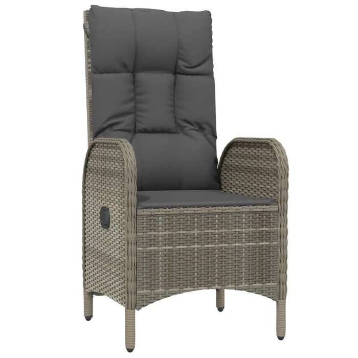 VidaXL Outdoor Chairs 2 Pcs Woven Resin Grey 46219