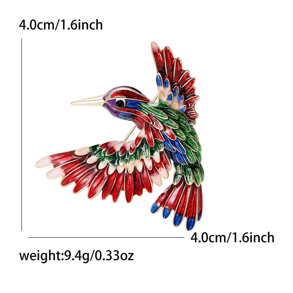Enamel Hummingbird Brooch for Women Animal Party Gifts Banquet Pins Jewellery Accessories