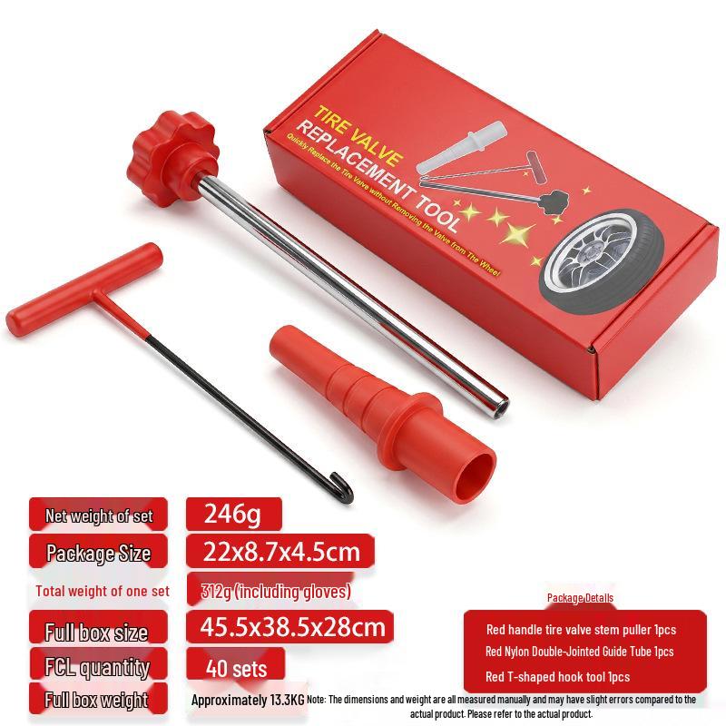 Universal Tire Valve Repair & Installation Tool Set with Quick Puller