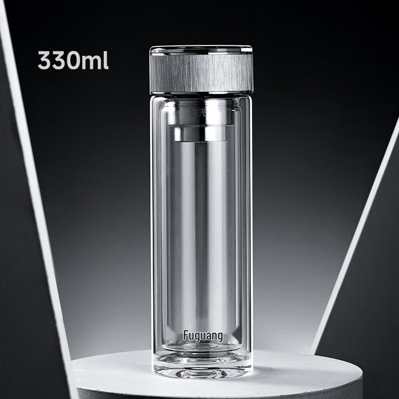 Fuguang Men s Double-Layer High Borosilicate Tea Separation Glass Cup
