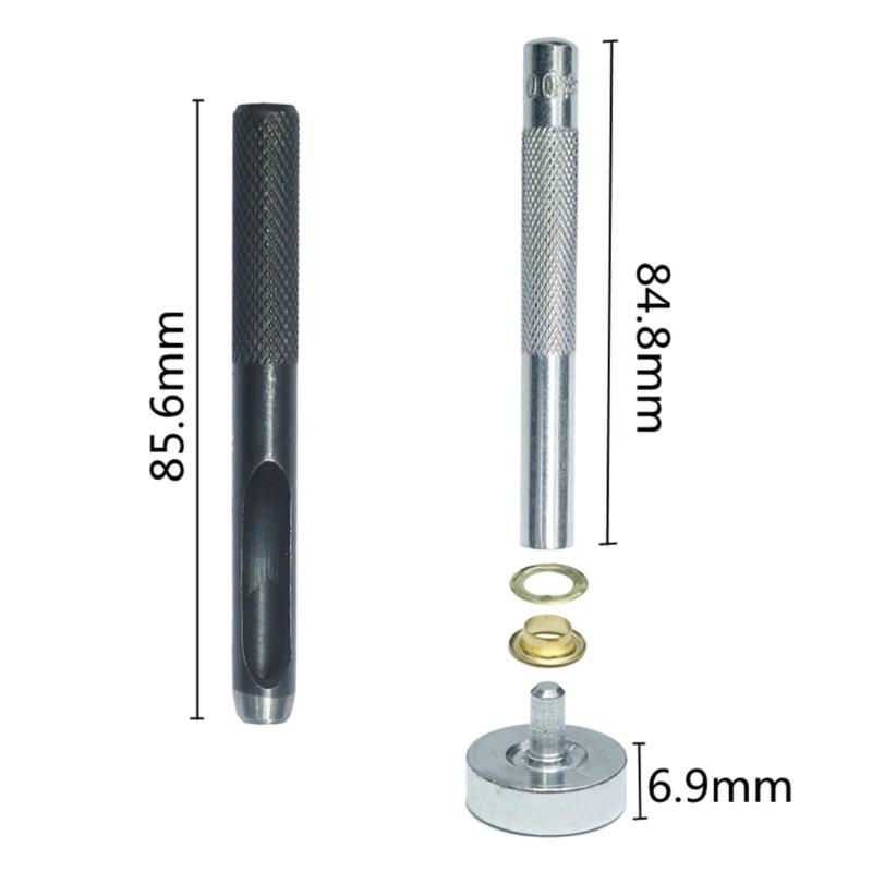 400Pcs 6mm Grommet Kits 4 Colors Grommet Eyelet Set with Install Tool Eyelet Punch Kits for Leather Belt Clothes
