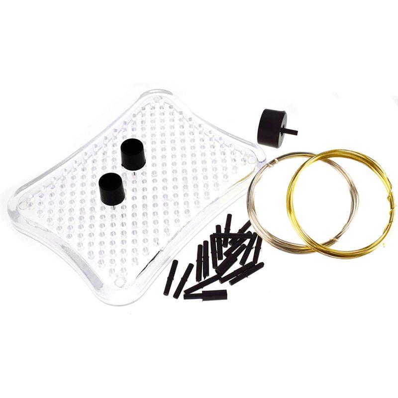 

A60zwig Jig, Wire Jig Beginner Kit, Includes 3 X 4 Inch Clear Plastic Jig, Includes Plastic Pegs And 2 Rolls Crafts Wiremay прозрачный