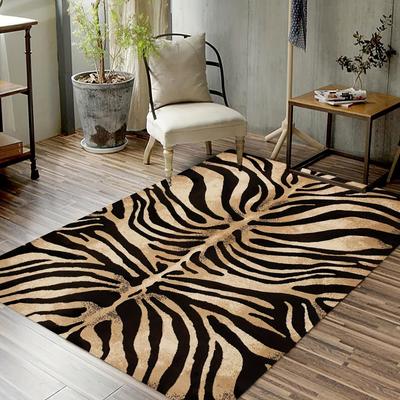 1 Stück Teppich mit Tigerfellmuster Weiche Bequeme Matte Maschinenwaschbarer Teppich Geeignet für Wohnzimmer Schlafzimmer Zuhause Außendekor