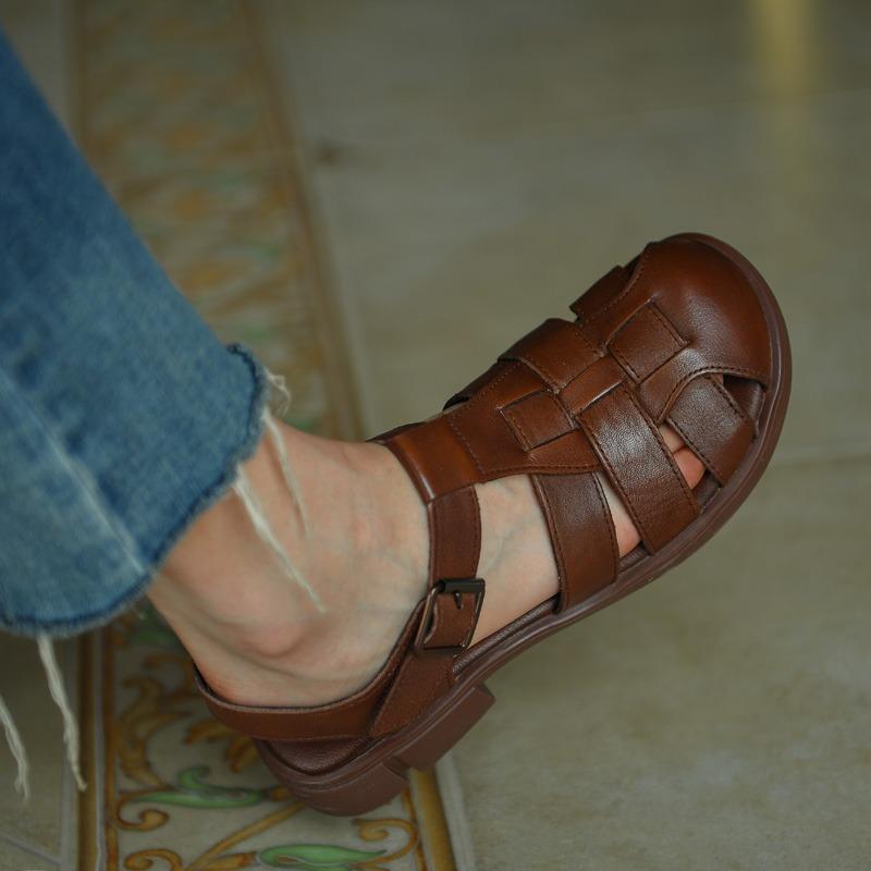 Rundhuvud Dam Sandaler Romerska Sandaler