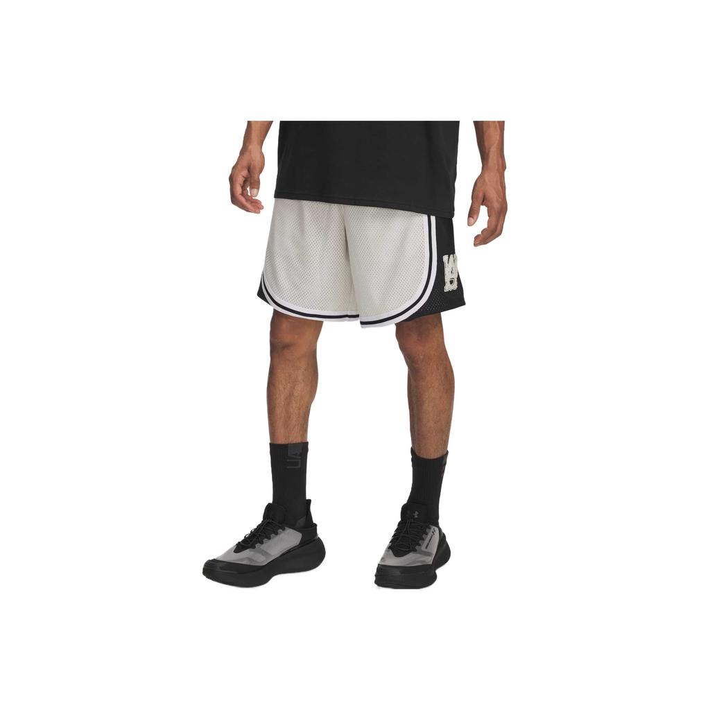 Under Armour Courtside Mid-Rise Loose Breathable Quick-Dry Color-Block Sports Shorts Men shorts 6004087-110