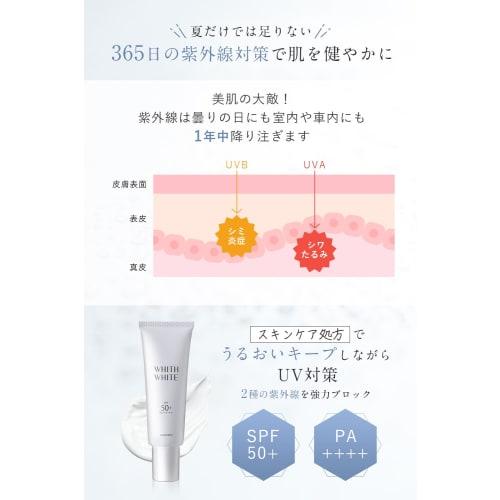 Fis White Sunscreen Face Body UV Serum 50g Makeup Base Rich Milk Type SPF50+ PA++++