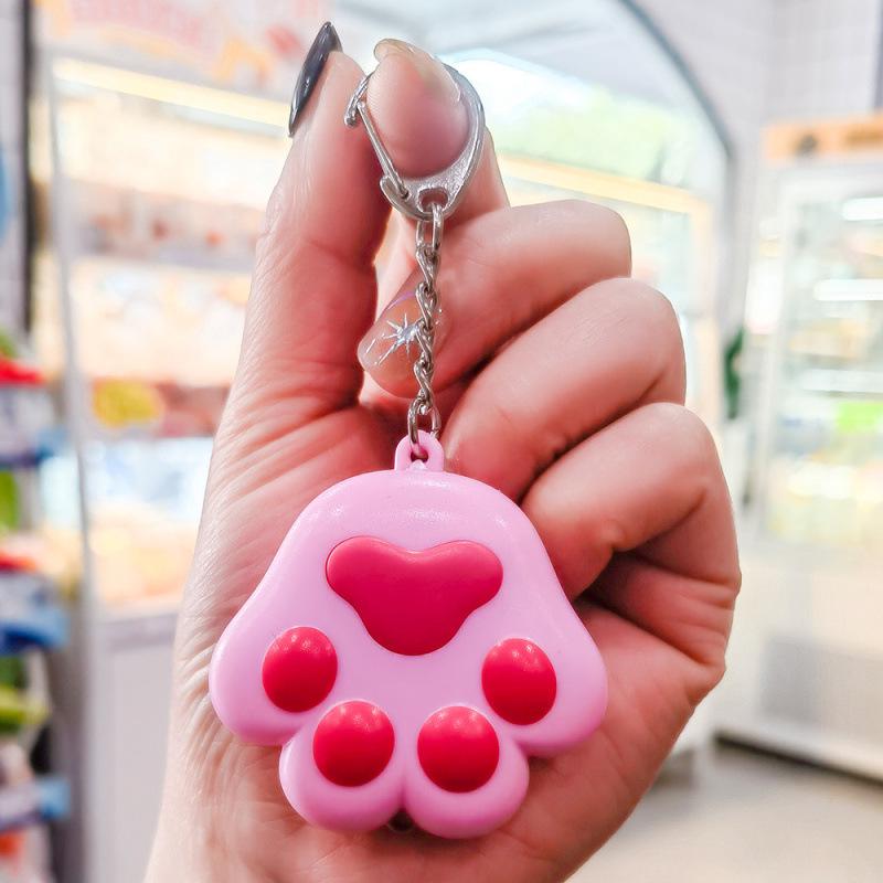 Luminous Sounding Cat Paw Keychain Bell Doll Ornament