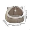 Cartoon Pet Bed Animal House Semi Enclosed Autumn Winter Comfortable Cat Caves Nest Plush