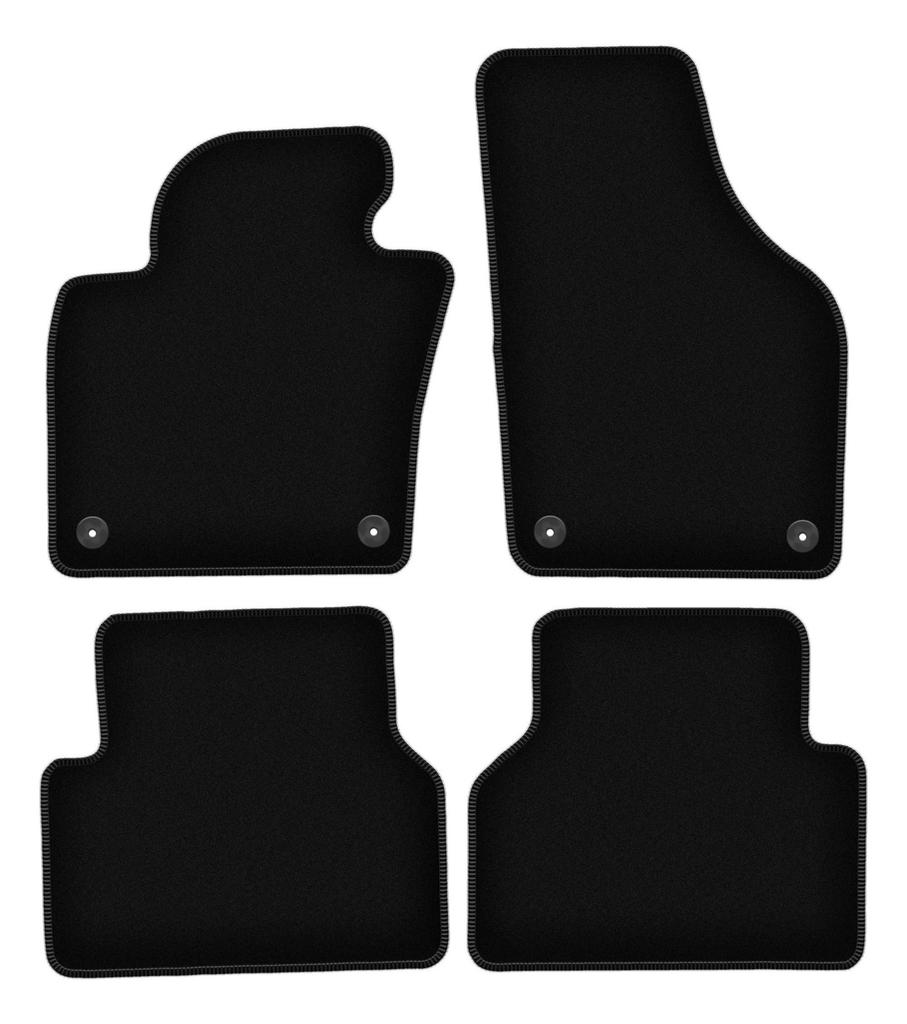 BASIC black velour floor mats for: Volkswagen Tiguan I minivan (2007-2015)
