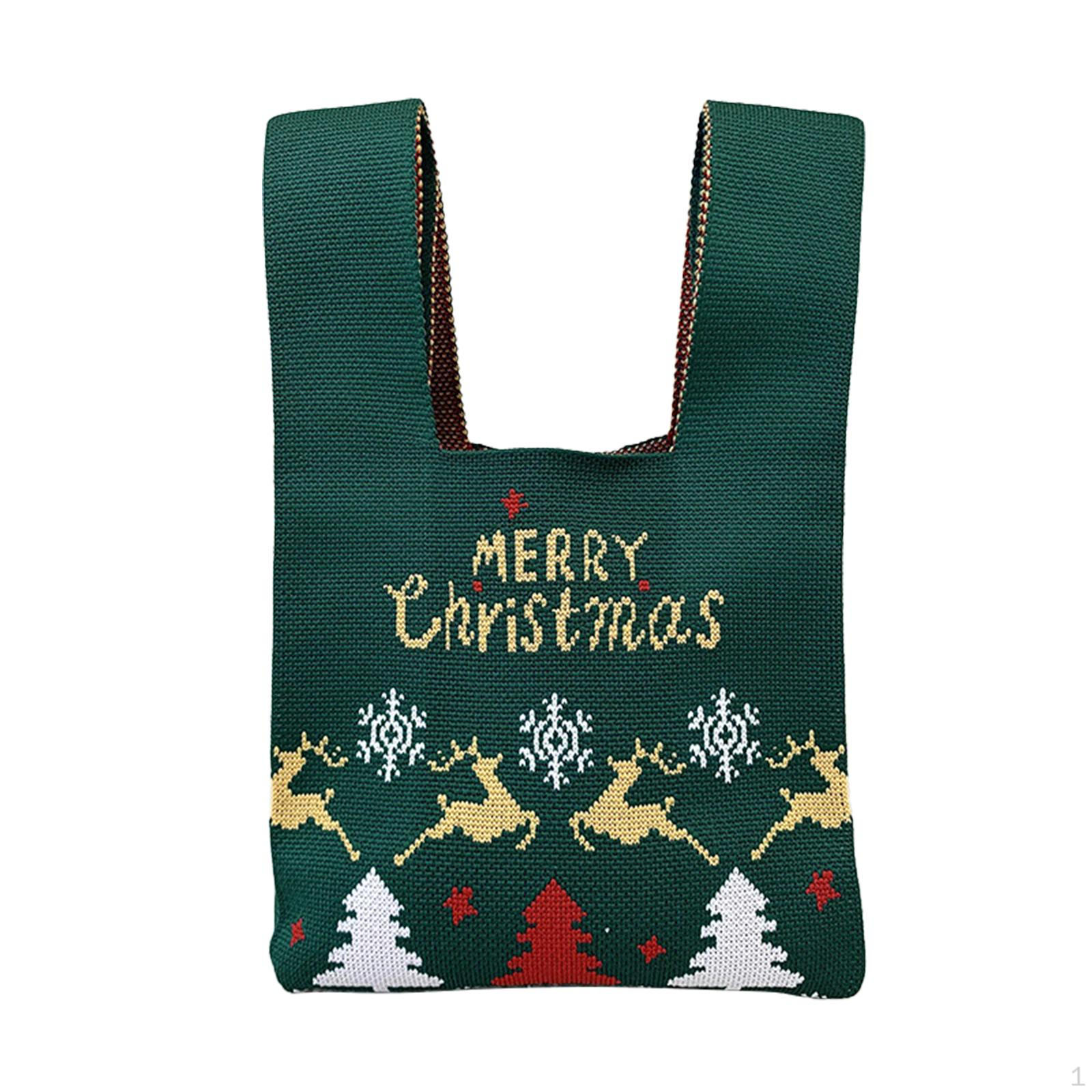 

Рождественская сумка-кошелек для женщин, завязанная на запястье для путешествий Deer and Green