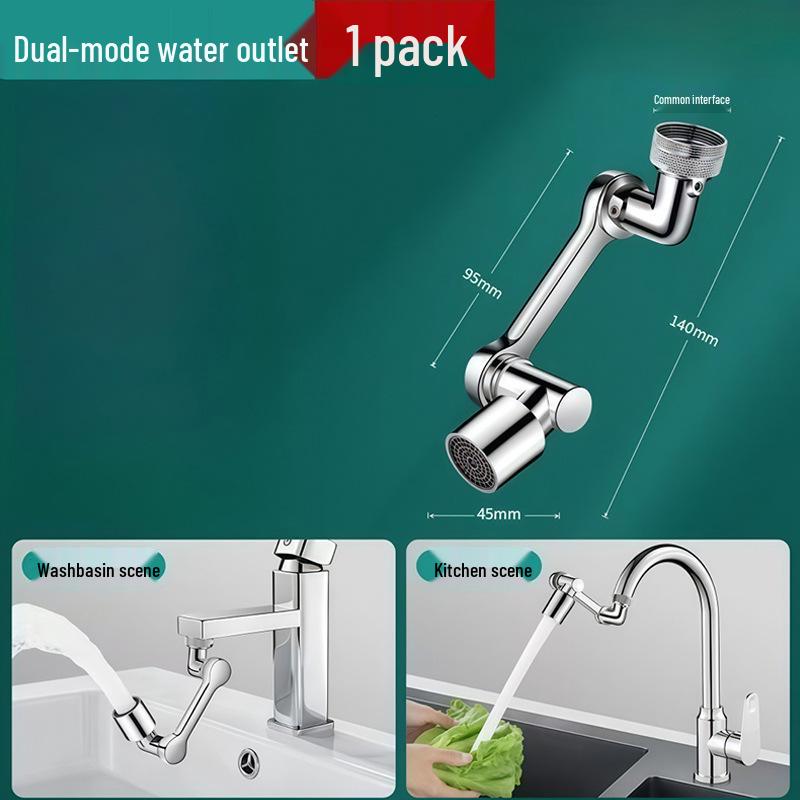 

New User Offer: Multifunctional Rotate & Extend Faucet Splash-Proof Arm