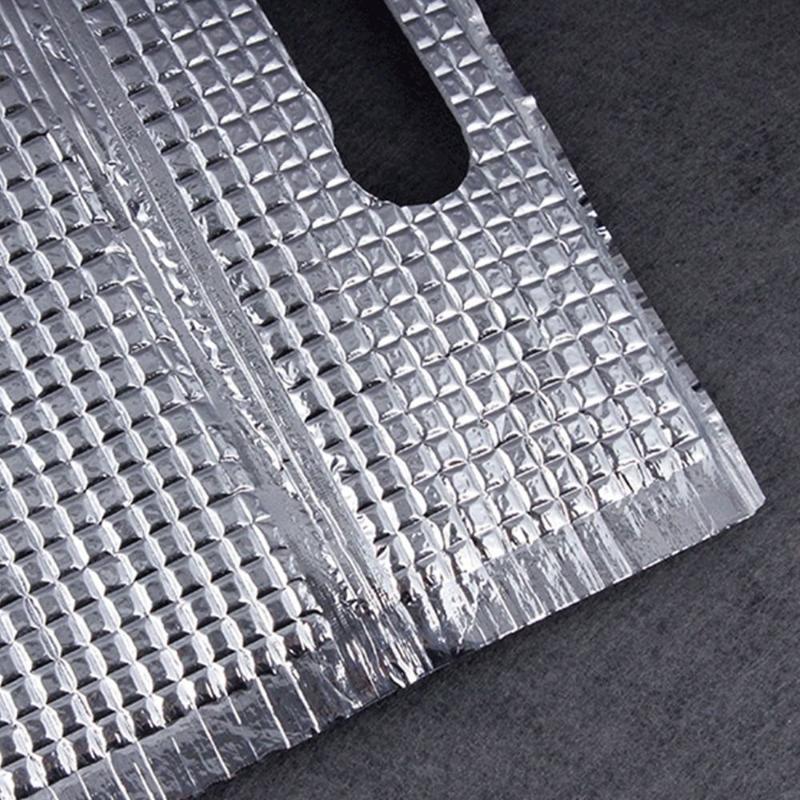 5Pcs Aluminum Foil Insulated Thermal Bags for School Lunch Takeout Camping Grocery Shopping Picnic