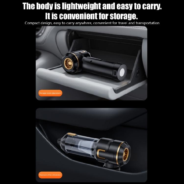 Multifunctional Car Vacuum Cleaner Featuring Removable Battery For Emergency Use High Suction And Easy Type C Charging