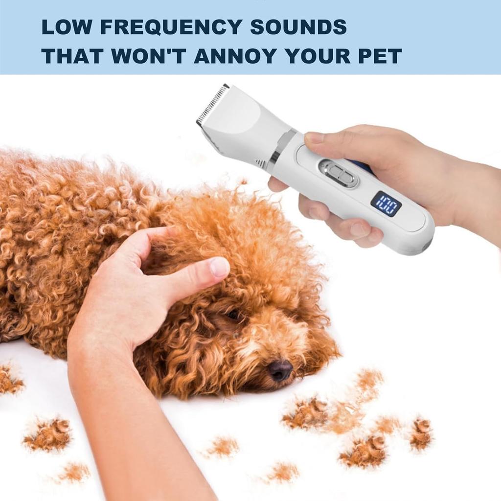 Pet Hair Clipper Grooming Kit 4-In-1 Electric Low Noise Nail Grinder USB Rechargeable Dog Cat Hair Trimmer Pet Grooming Supplies