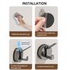 3pcs Strong Suction Cup Hook Not Drill & Rustproof Wall Hook Easy Installs Suction Hook Hangers for Bathroom & Kitchen