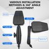 SEAMETAL 2Pcs Motorcycle Rearview Mirror 360-Degree Rotation Wide Angle Rear View Mirror Universal Alloy Motorbike Side Mirror