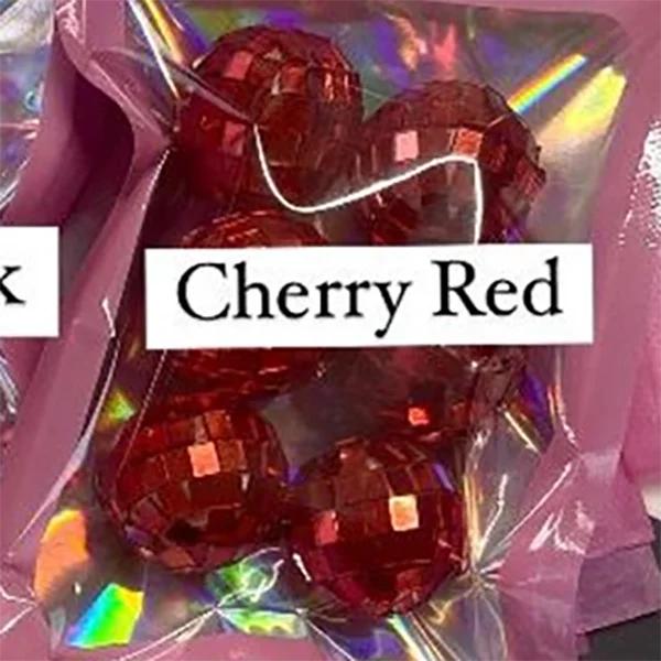 

6 шт./уп. Мини-диско-шары серебристые розовые 3D блестящие декор в стиле диско для торта, вечеринки по случаю дня рождения, свадьбы, фестиваля, принадлежности для украшения 3cm красный