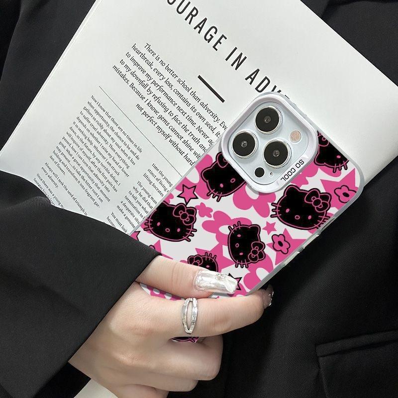 Explosive TEMU/Xiyin/TikTok Sanlio TK cat Hello Kitty for Apple 16 mobile phone case iPhone 15