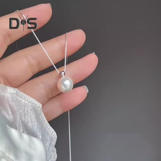 Women Necklace Faux Pearl Pendant Copper Snake Bone Chain Party Wedding Prom Clavicle Necklace Neck Jewelry