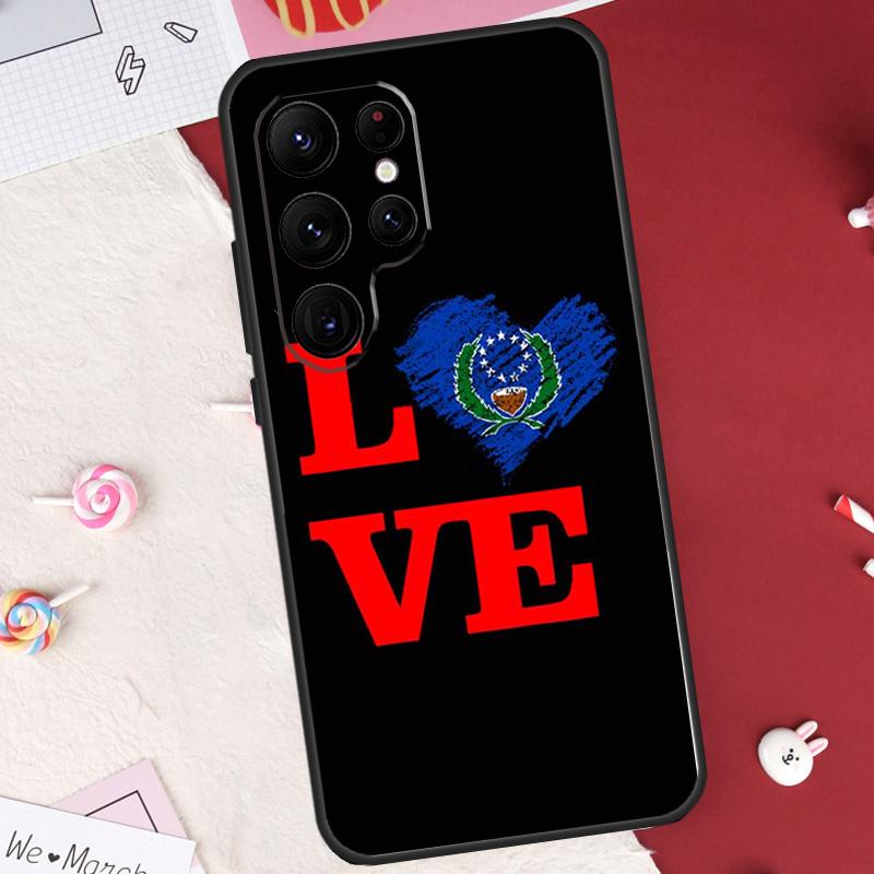 Pohnpei Ponape Flag Case For Samsung Galaxy S26 Ultra S23 S22 S21 S20 S24 S25 Ultra S10 Plus S25 FE Cover Shell