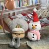 Cute Cartoon Plush  Ball Snowman Keychain Kawaii Plush Stuffed Doll Christmas Pendant Backpack Handbag Decoration Pendant