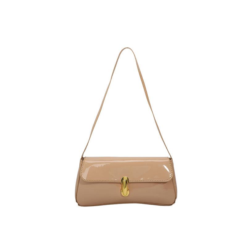 new portable fashion simple shoulder bag French niche design foreign style underarm bag women's bag baguette bag