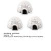 3 Pezzi Modello Igloo Animali Artici Decorativi Realistici Modello Architettonico Accessori per Acquario