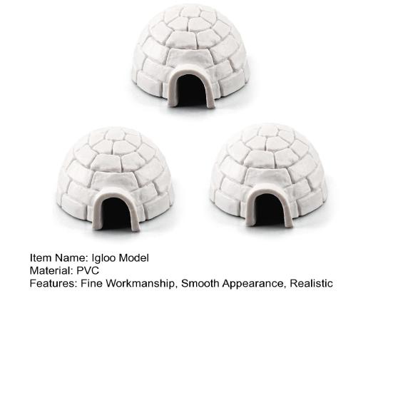 3 Pezzi Modello Igloo Animali Artici Decorativi Realistici Modello Architettonico Accessori per Acquario