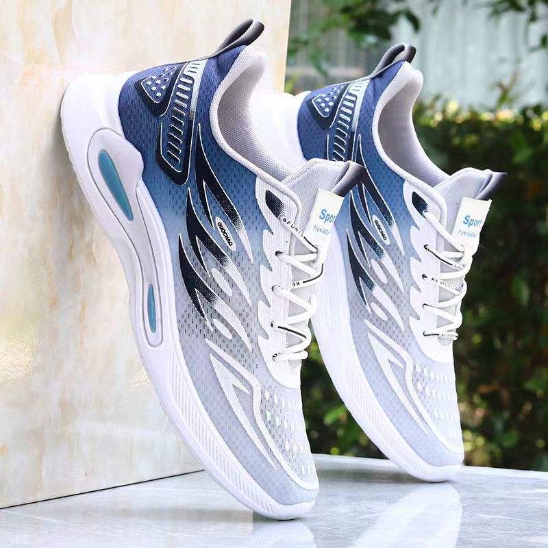 Men's breathable mesh casual sneakers lace-up light walking running sneakers size to