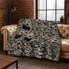 Ancient Creatures Dinosaur Ammonite Fossil Art Flannel Blanket,Cozy Soft Throw Blanket for Home Bedroom Bed Sofa Cover Gift Kid