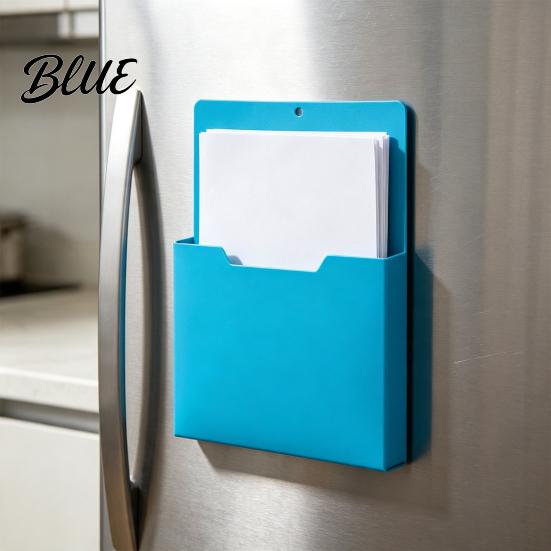 Magnetischer Datei-Halter Halter mit großer Rückwand zum Aufhängen Kunststoff Dokumententaschen-Organizer A4 Papier-Organizer-Etui für Whiteboard Kühlschrank