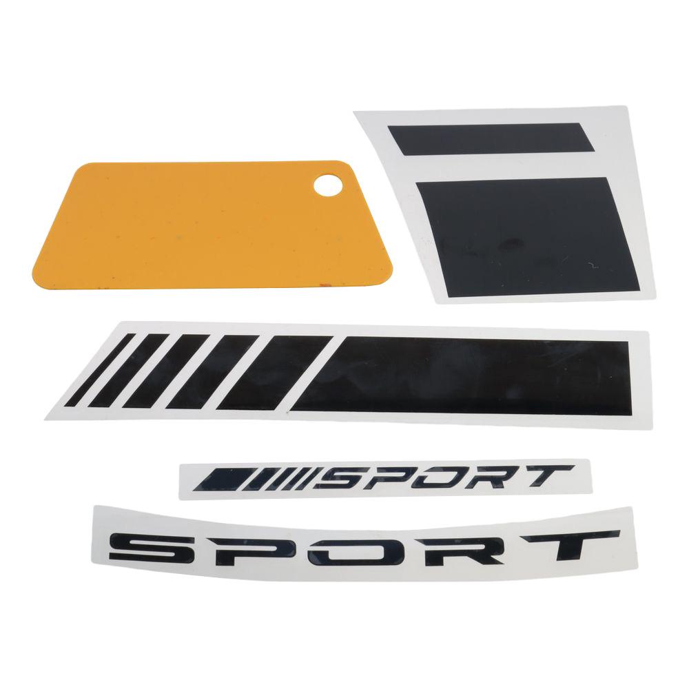 24pcs Red / Black / White Auto Racing Sport Logo Decals for 18-21 Inch Wheels Tire Rim