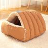 Dog Bed Soft Semi-Enclosed House Comfortable Pet Cave Sack For Kitten Doggy Sleeping Home Travel Living Room Bedroom Floor
