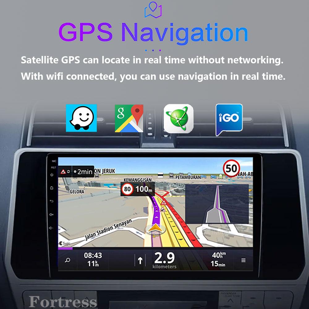 For Toyota Land Cruiser Prado 150 2018 2019 - 2022 Carplay 360 Camera Auto Android 13Car Radio Multimedia Player GPS Stereo Wifi