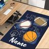 Custom Name ball sports Printed Carpet, for Office Chair Living Room Bedroom Kitchen Room Decor Gifts.