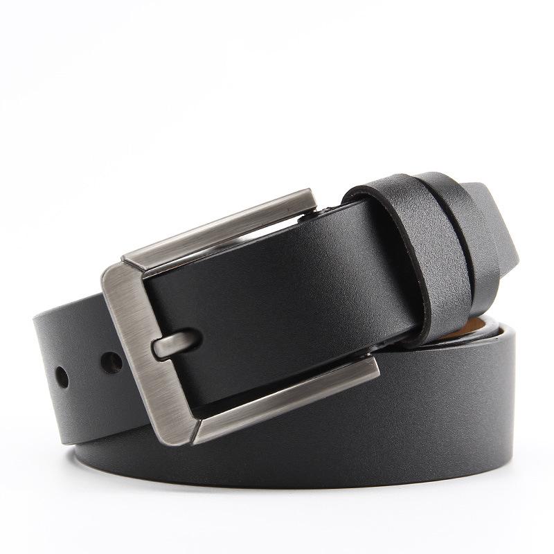 Men's Antique Real Yellow Cowhide Whole Sheet Two-layer Leather Belt Fashionable Pin Buckle Men's Korean Style Versatile Trousers Belt